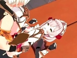 Bennett Takes Noelle To The Cleaning Room So He Can Fuck Her Hard Genshin Influence Anime Porn Uncensored