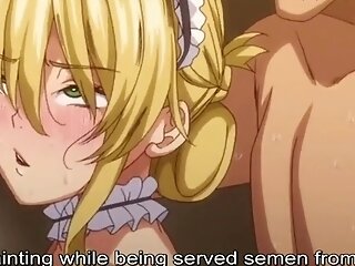 Sexy Anime Porn Maid With Massive Knockers Serves Her Youthful Master